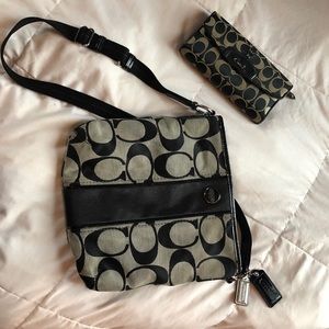 Coach crossbody + matching wallet